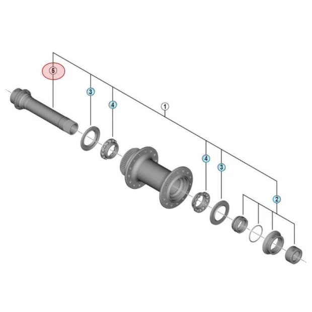 Axe Traversant Pour Moyeu Avant Shimano Ultegra HB-RS770 - 100x12 Mm 1 Axe Traversant Pour Moyeu Avant Shimano Ultegra HB-RS770 - 100x12 Mm