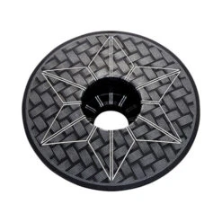 Bouchon De Potence Supacaz Star Capz Laser Carbon Anodisé - 31,8 Mm