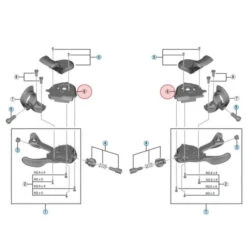 Capot De Manette De Dérailleur Shimano Tiagra SL-4700 - Droit