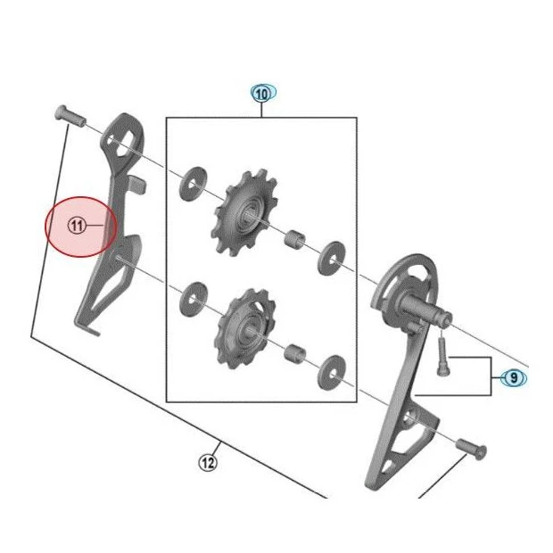 Chape Interne De Dérailleur Shimano 105 RD-R7000-SS 1 Chape Interne De Dérailleur Shimano 105 RD-R7000-SS