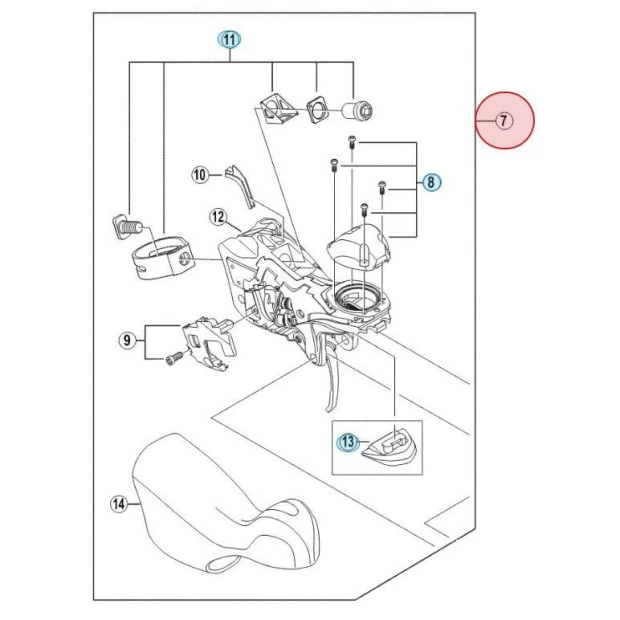 Corps De Manette Shimano Ultegra ST-6703 - Gauche 1 Corps De Manette Shimano Ultegra ST-6703 - Gauche