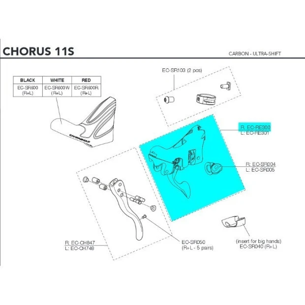 Campagnolo® Corps + Mécanisme Gauche Campagnolo Record Et Chorus 11S 2015 Noir - EC-RE301 2 Campagnolo® Corps + Mécanisme Gauche Campagnolo Record Et Chorus 11S 2015 Noir - EC-RE301 – Image 2