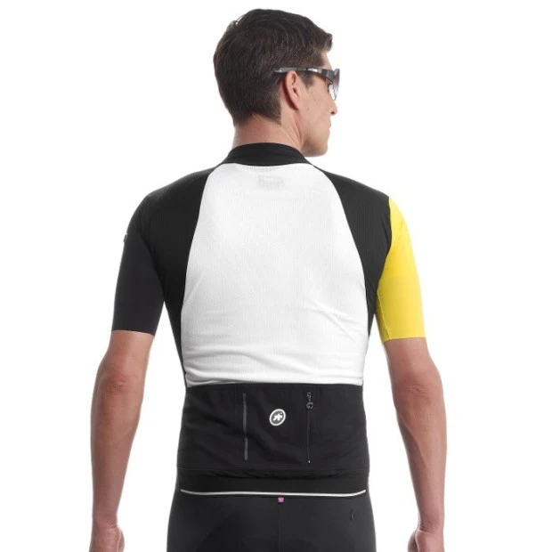 Maillot Assos SS.CentoJersey Evo8 - Noir/Jaune 2 Maillot Assos SS.CentoJersey Evo8 - Noir/Jaune – Image 2