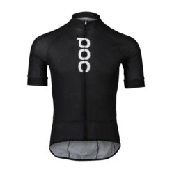 Maillot Route POC Essential Road Logo Noir Uranium