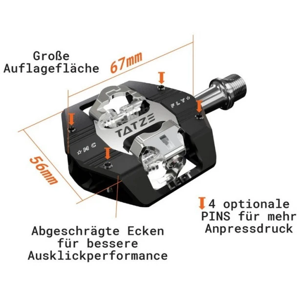 Pédales Automatiques Tatze Mc-Fly Axe Cr-Mo 2 Pédales Automatiques Tatze Mc-Fly Axe Cr-Mo – Image 2